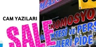 Cam yazısı ve vitrin uygulaması